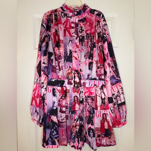 Guess Celeste Magazine Print long sleeve romper - size medium - Picture 4 of 16